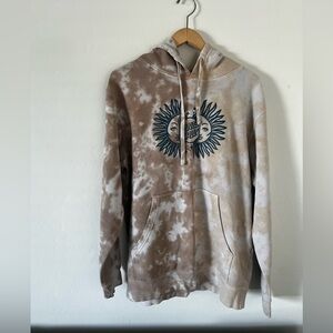 Santa Cruz Tie-Dye Sun & Moon Graphic Hoodie - Beige & White